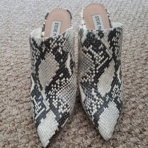 Steve Madden Snakeskin Mules
